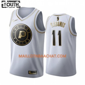 Maillot NBA Indiana Pacers Domantas Sabonis 11 Nike 2019-20 Blanc Golden Edition Swingman - Enfant